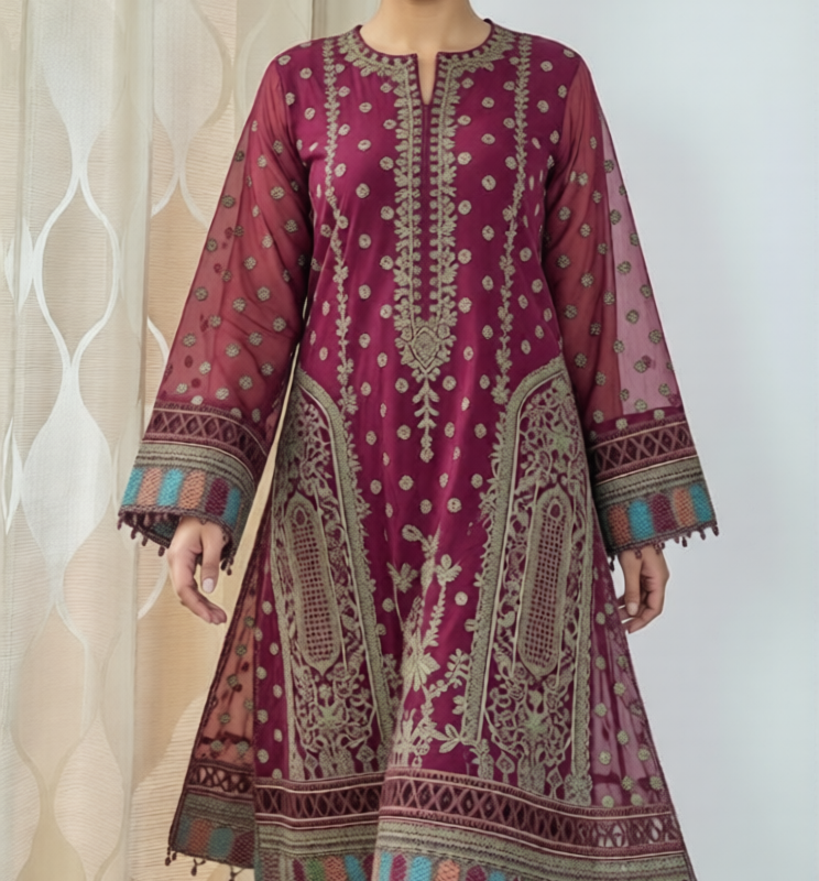 Maroon Anarkali Salwar Suit